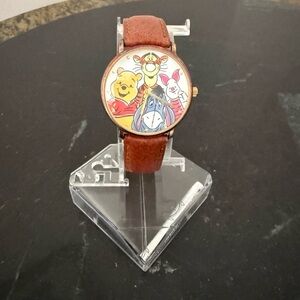 Disney Brown Leather Watch with Cartoon Characters